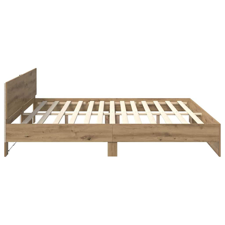 Sengestel Artisan Egetræ 200 x 200 cm Konstrueret træ