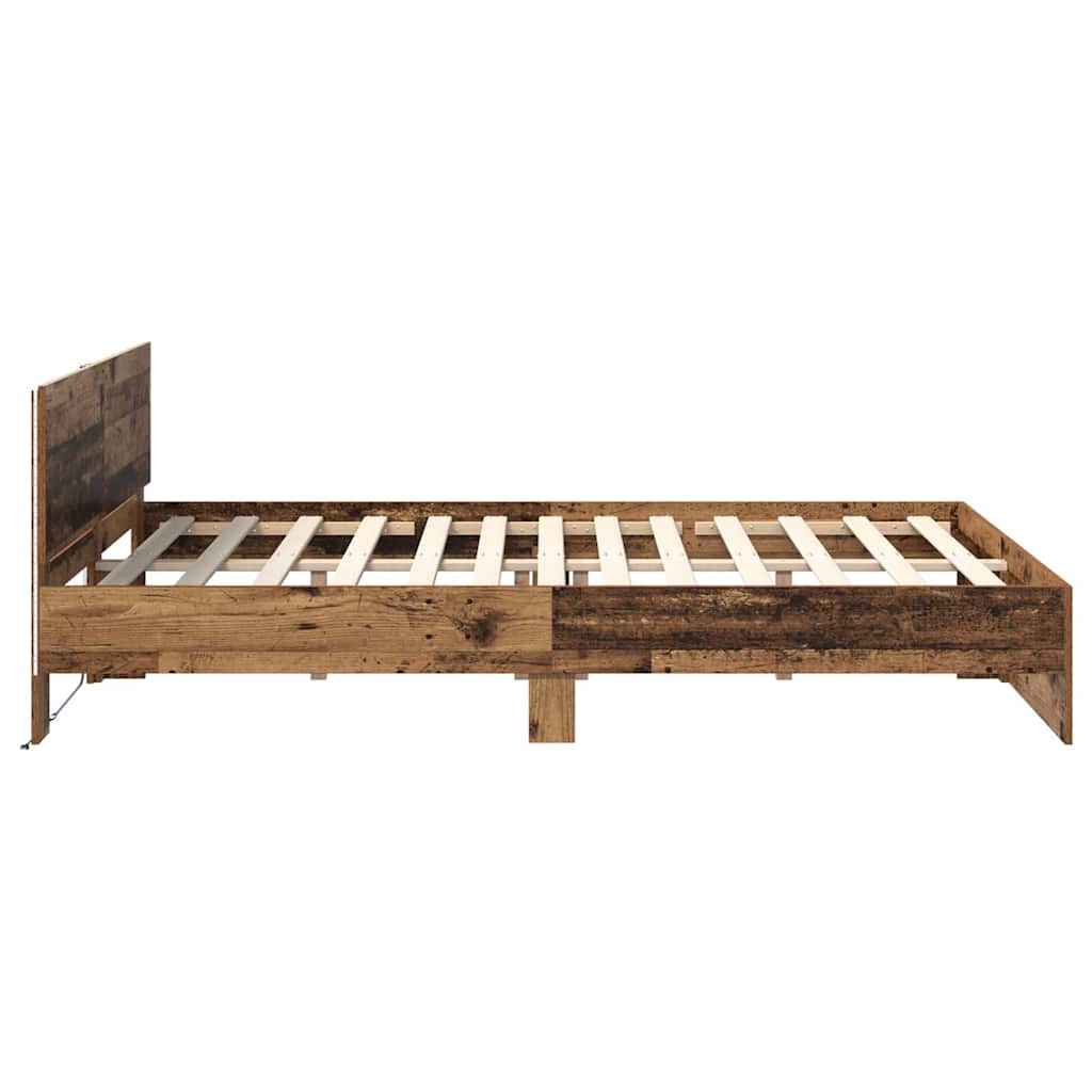 Sengestel Gammelt træ 160 x 200 cm Konstrueret træ