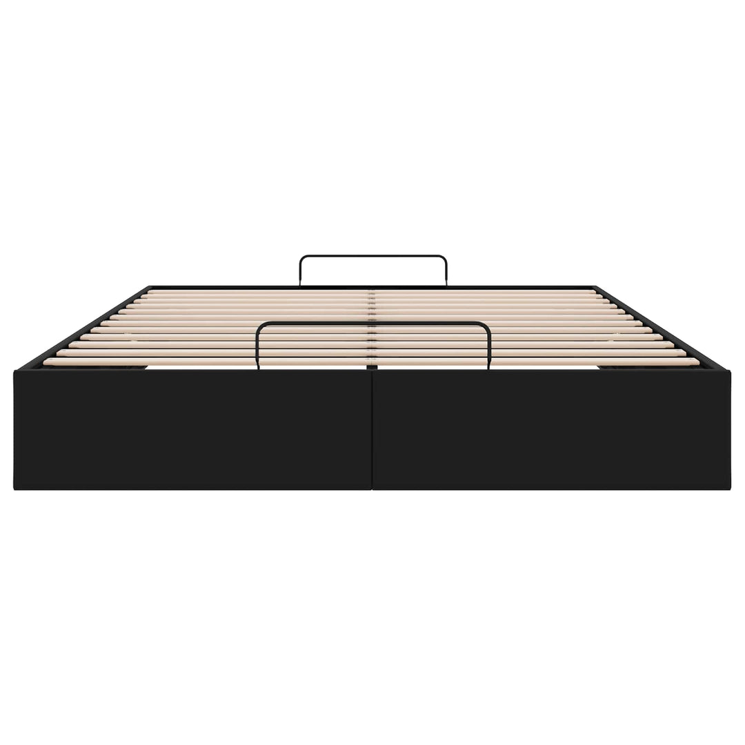 Ottoman Sengestel Sort 153 x 203 cm Kunstlæder