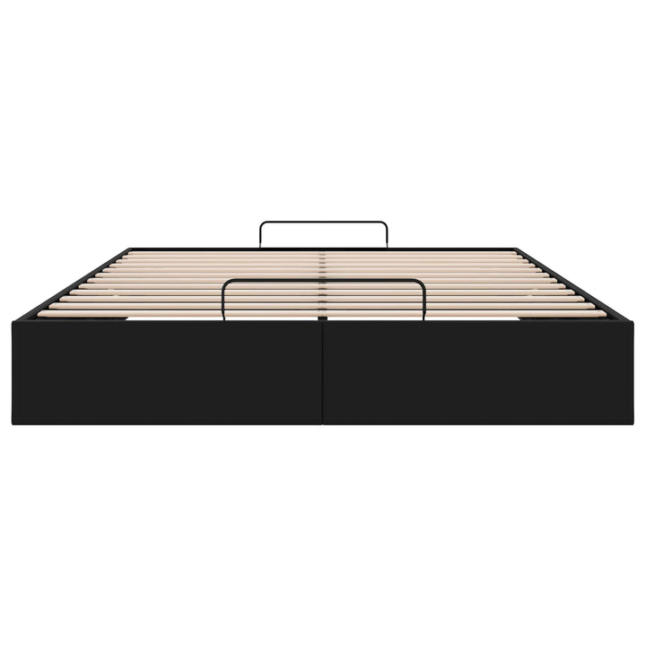 Ottoman Sengestel Sort 153 x 203 cm Kunstlæder