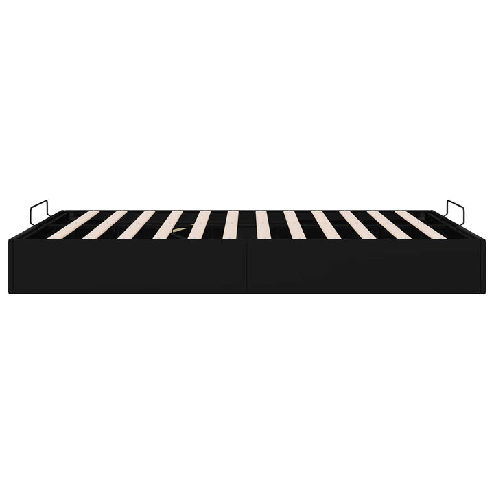 Ottoman Sengestel Sort 153 x 203 cm Kunstlæder