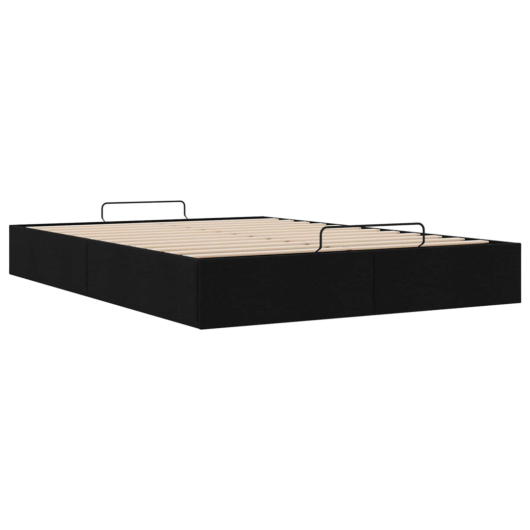 Ottoman Sengestel Sort 153 x 203 cm Stof