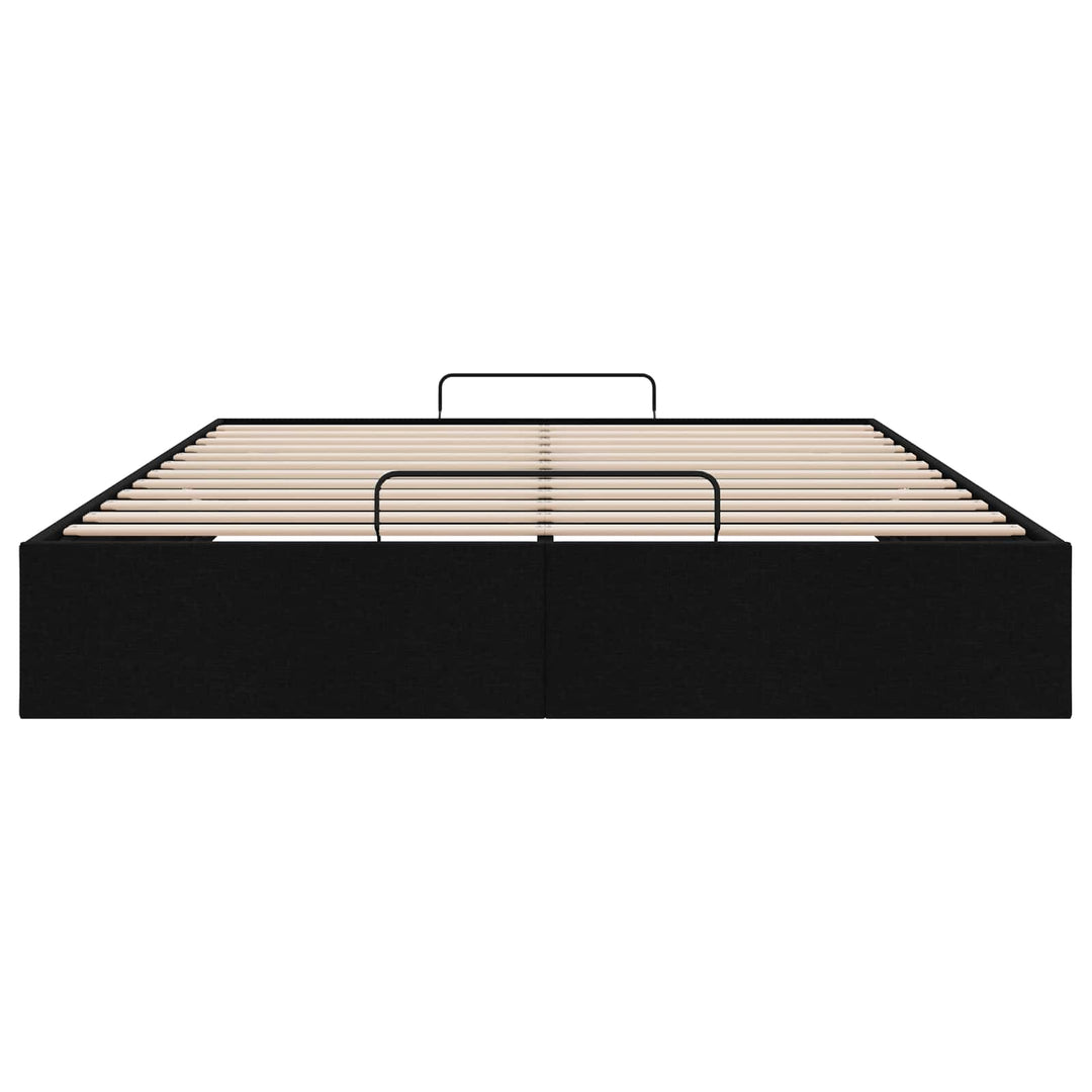 Ottoman Sengestel Sort 153 x 203 cm Stof