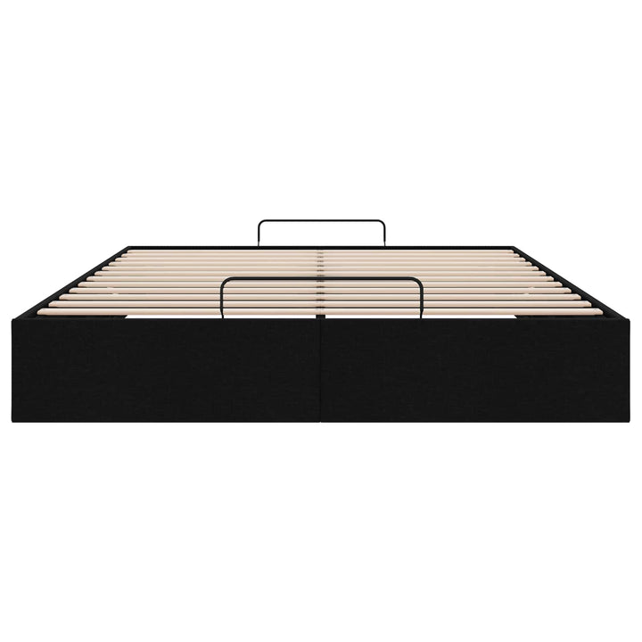 Ottoman Sengestel Sort 153 x 203 cm Stof