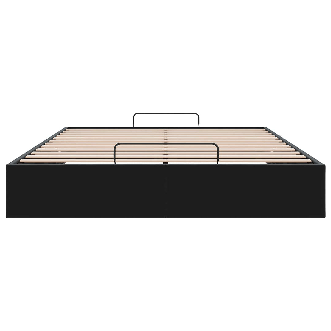Ottoman Sengestel Sort 153 x 203 cm Fløjl