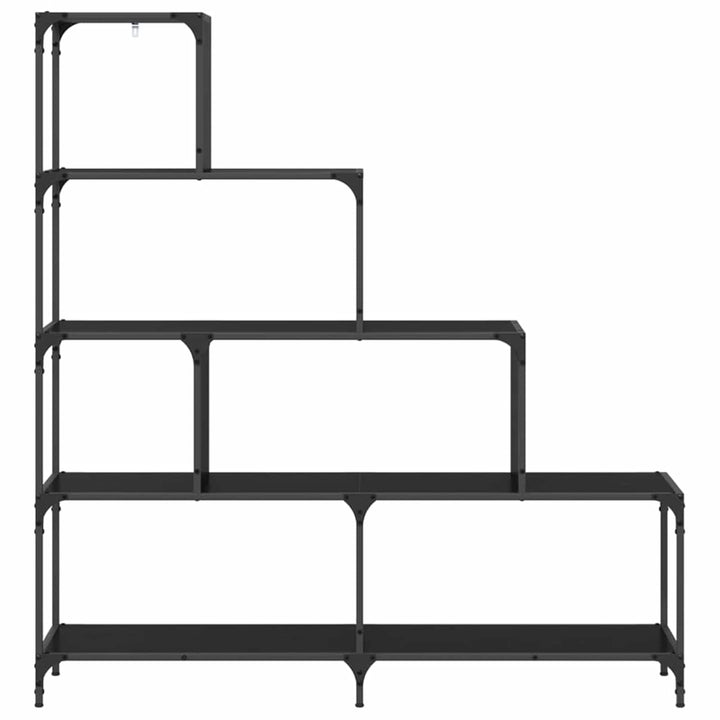 Bogreol 4 niveauer 139 x 33.5 x 149 cm Konstrueret træ Sort eg