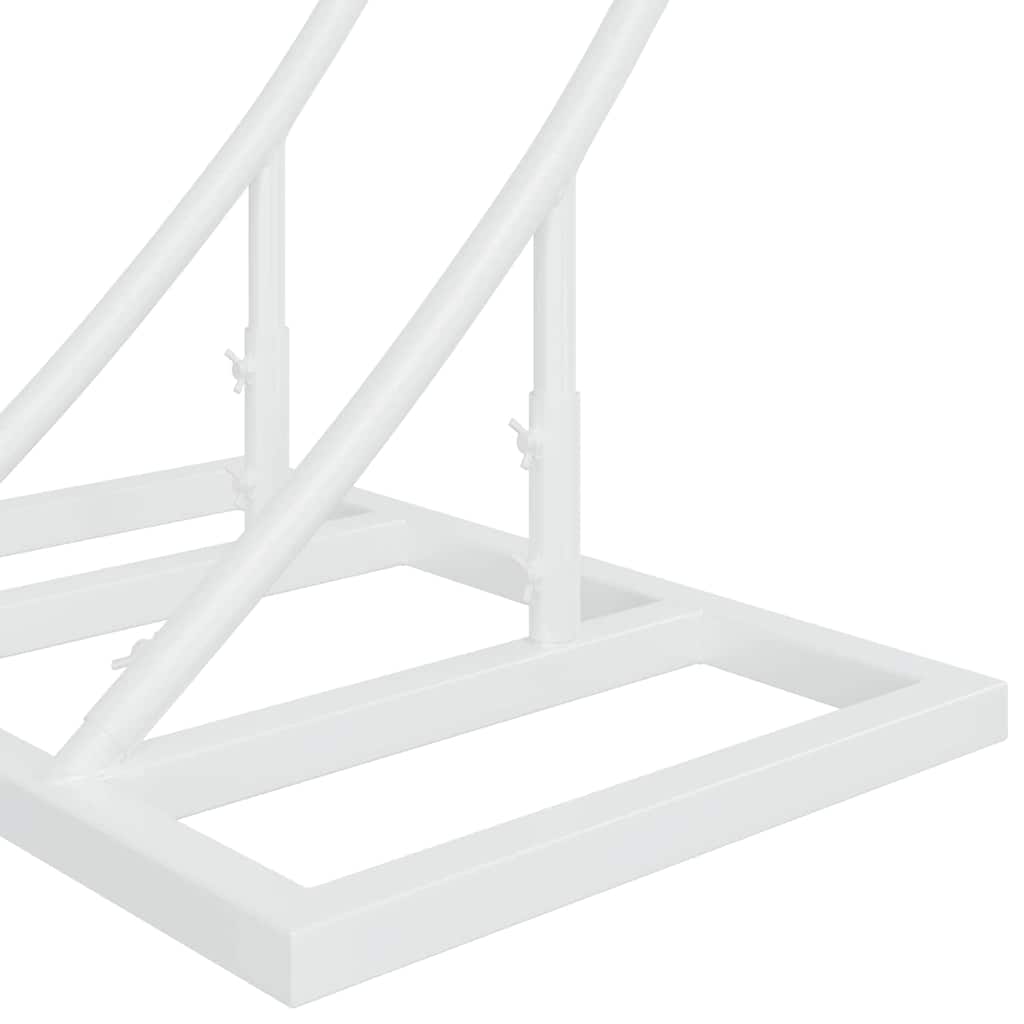 Bryllupsbue Hvid 220 x 45 x 200 cm Stål