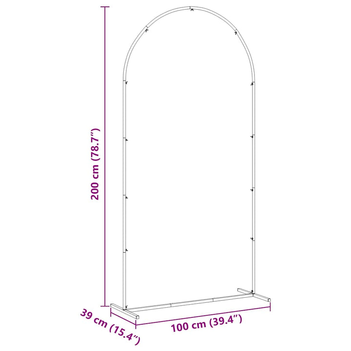 Bryllupsbue Hvid 100 x 39 x 200 cm Stål