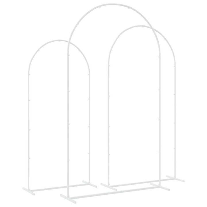 Bryllupsbue 3 stk. Hvid 120 x 40 x 217 cm Stål