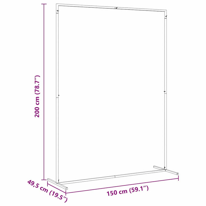 Bryllupsbue Hvid 150 x 49,5 x 200 cm Stål