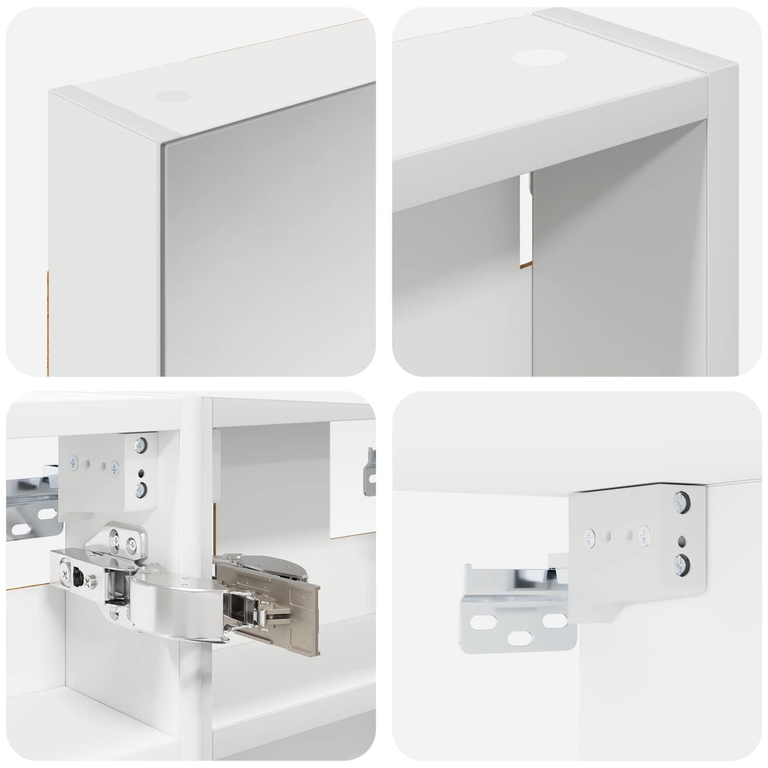 Badeværelsesskabsæt 3 pcs 80 x 10,5 x 50 cm Konstrueret træ
