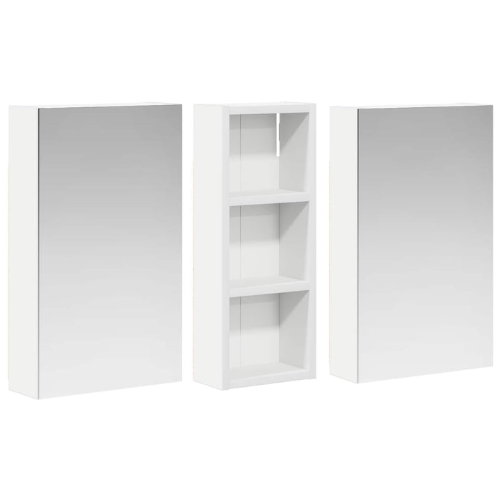 Badeværelsesskabsæt 3 pcs 80 x 10,5 x 50 cm Konstrueret træ