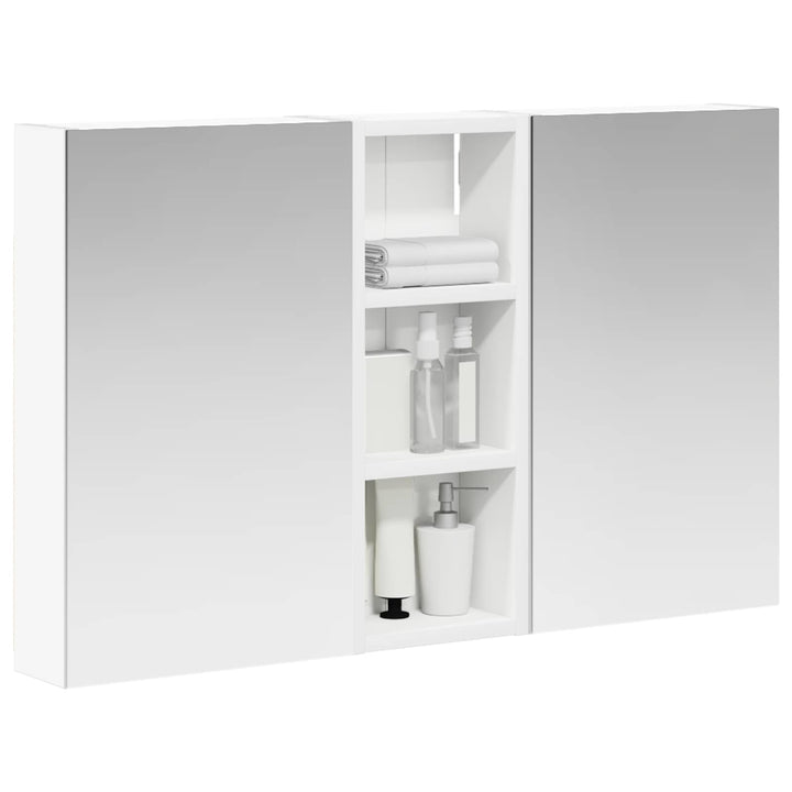 Badeværelsesskabsæt 3 pcs 80 x 10,5 x 50 cm Konstrueret træ