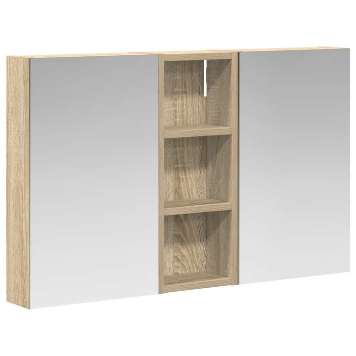 Badeværelsesskabsæt 3 pcs 80 x 10,5 x 50 cm Konstrueret træ