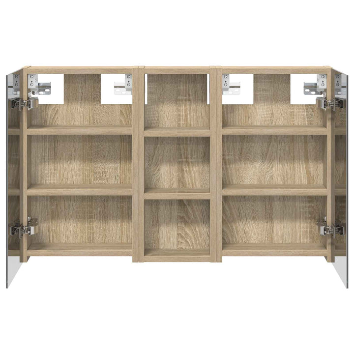 Badeværelsesskabsæt 3 pcs 80 x 10,5 x 50 cm Konstrueret træ