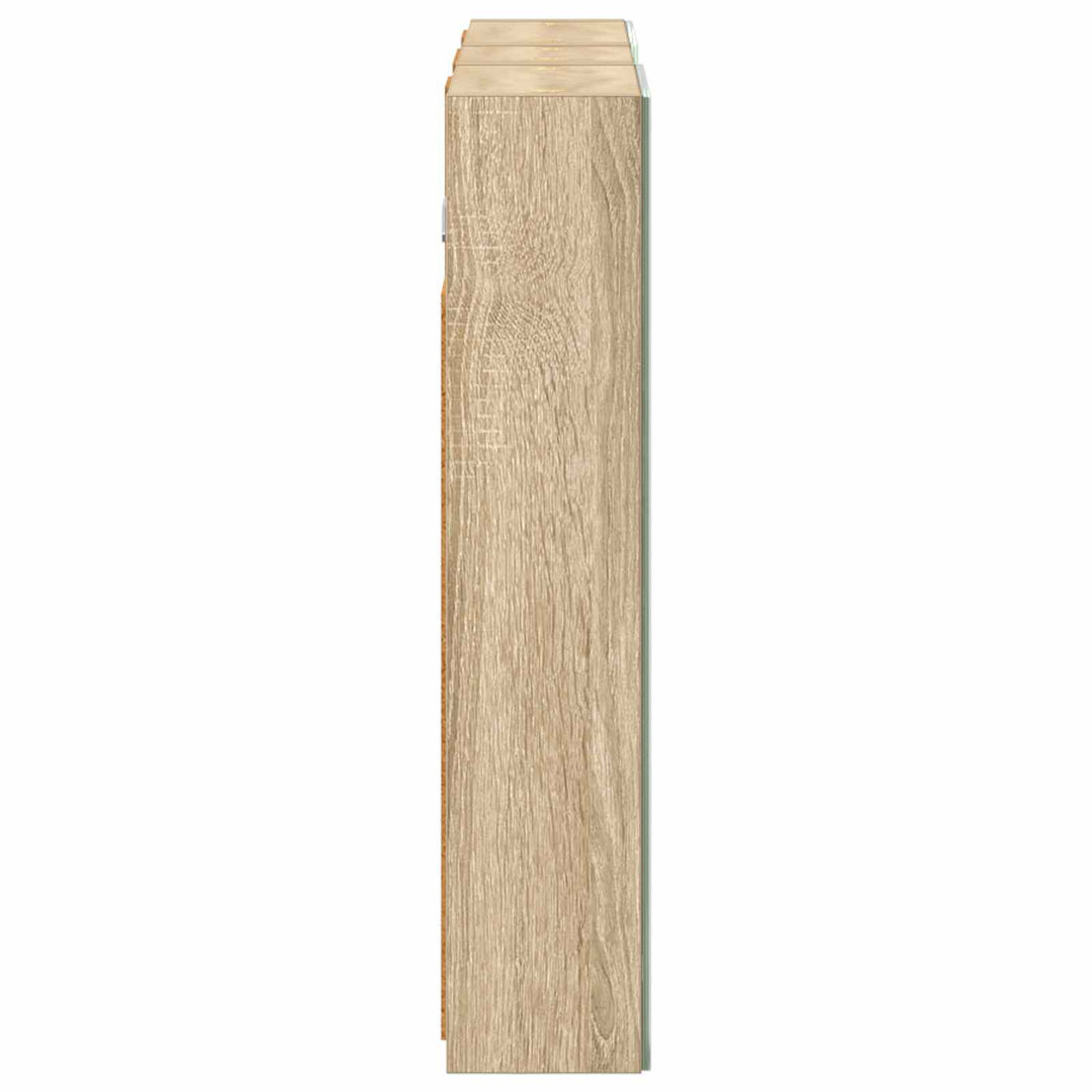 Badeværelsesskabsæt 3 pcs 80 x 10,5 x 50 cm Konstrueret træ