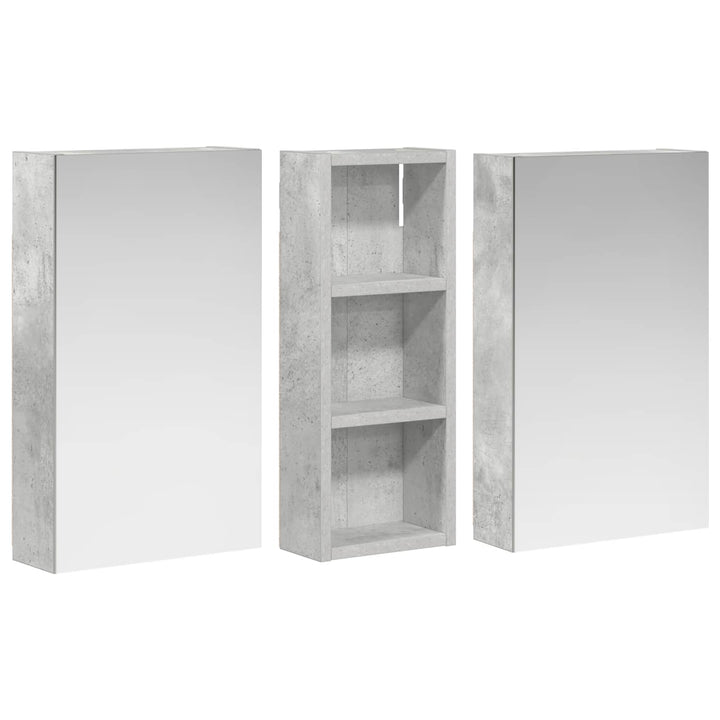 Badeværelsesskabsæt 3 pcs 80 x 10,5 x 50 cm Konstrueret træ