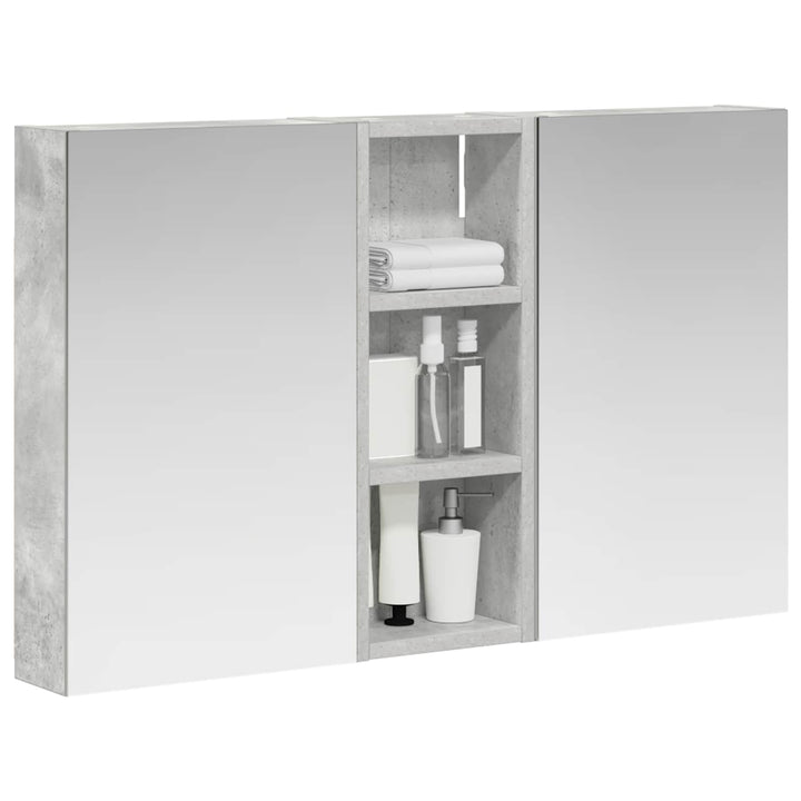 Badeværelsesskabsæt 3 pcs 80 x 10,5 x 50 cm Konstrueret træ