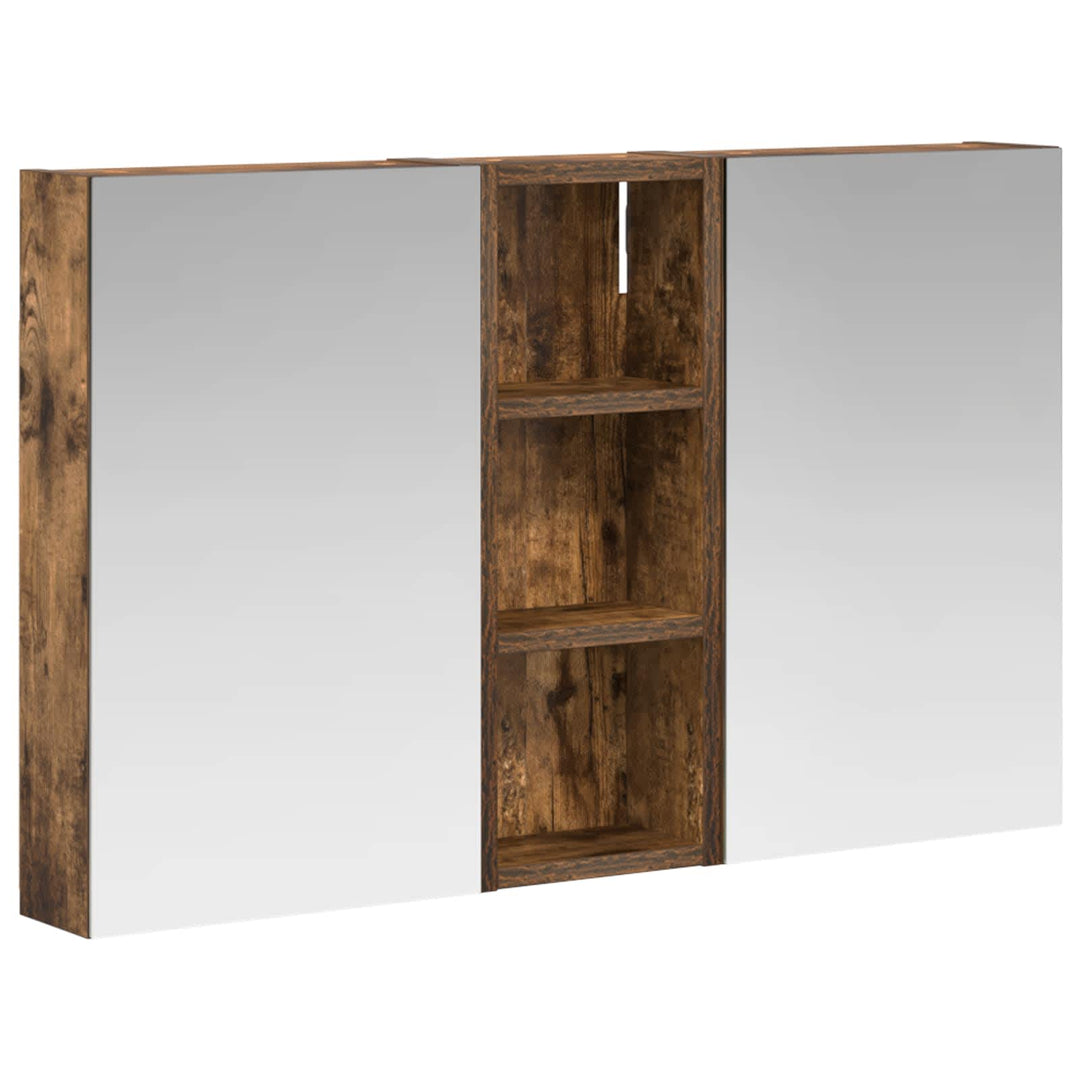 Badeværelsesskabsæt 3 pcs 80 x 10,5 x 50 cm Konstrueret træ