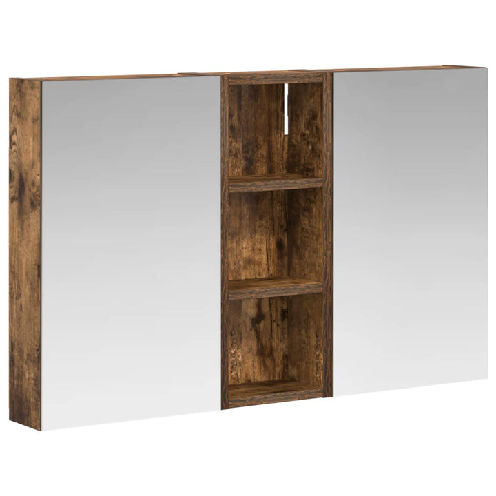 Badeværelsesskabsæt 3 pcs 80 x 10,5 x 50 cm Konstrueret træ
