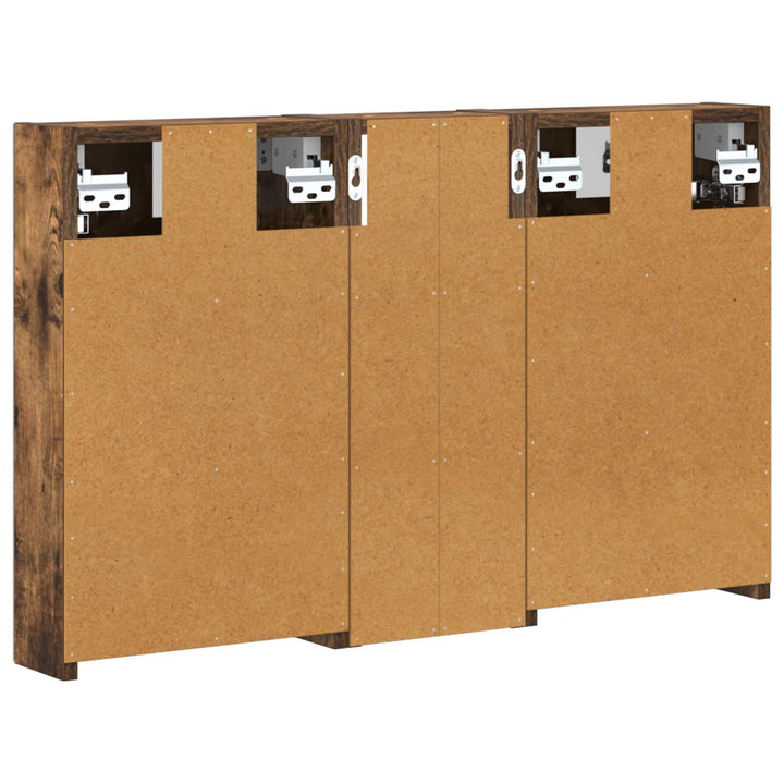 Badeværelsesskabsæt 3 pcs 80 x 10,5 x 50 cm Konstrueret træ