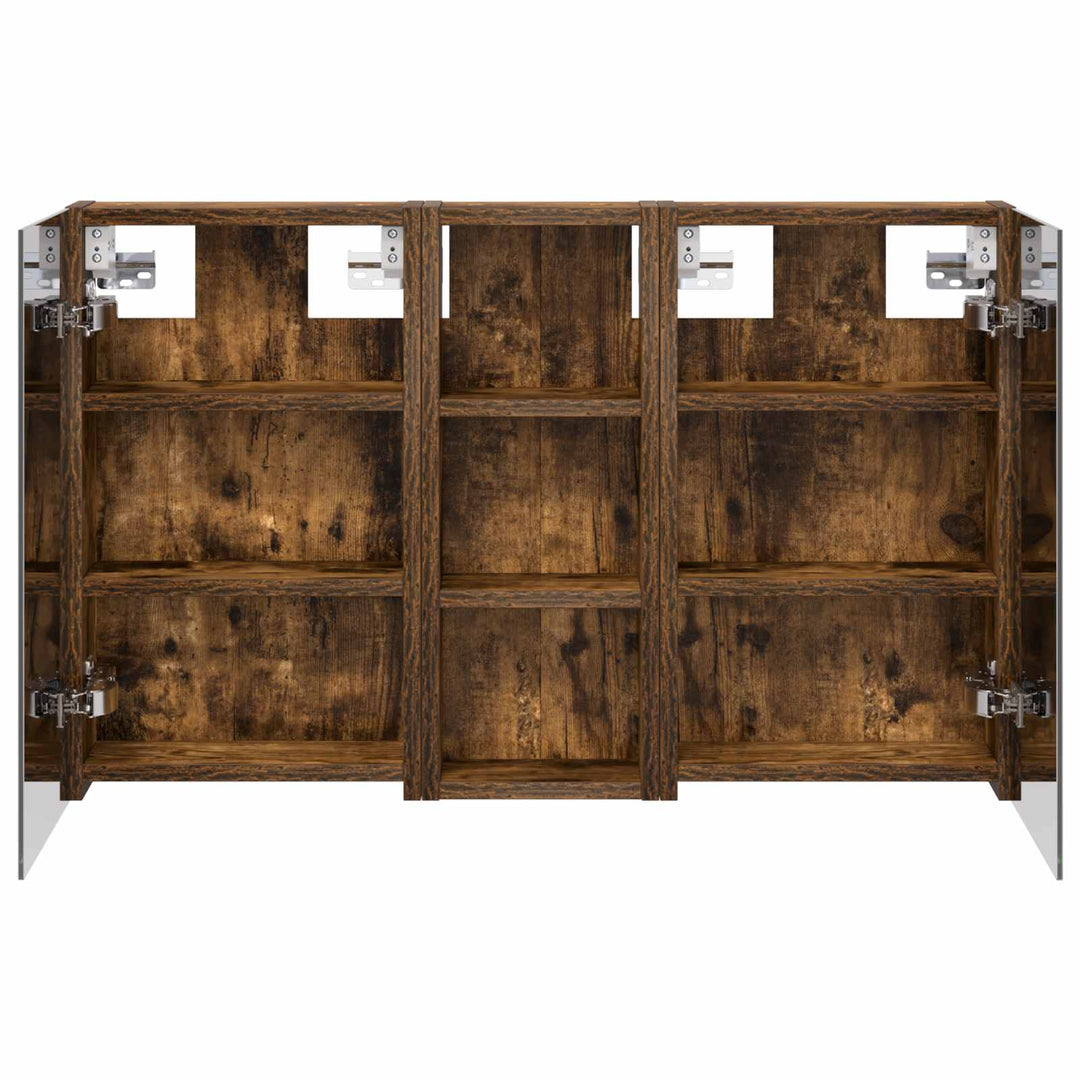 Badeværelsesskabsæt 3 pcs 80 x 10,5 x 50 cm Konstrueret træ