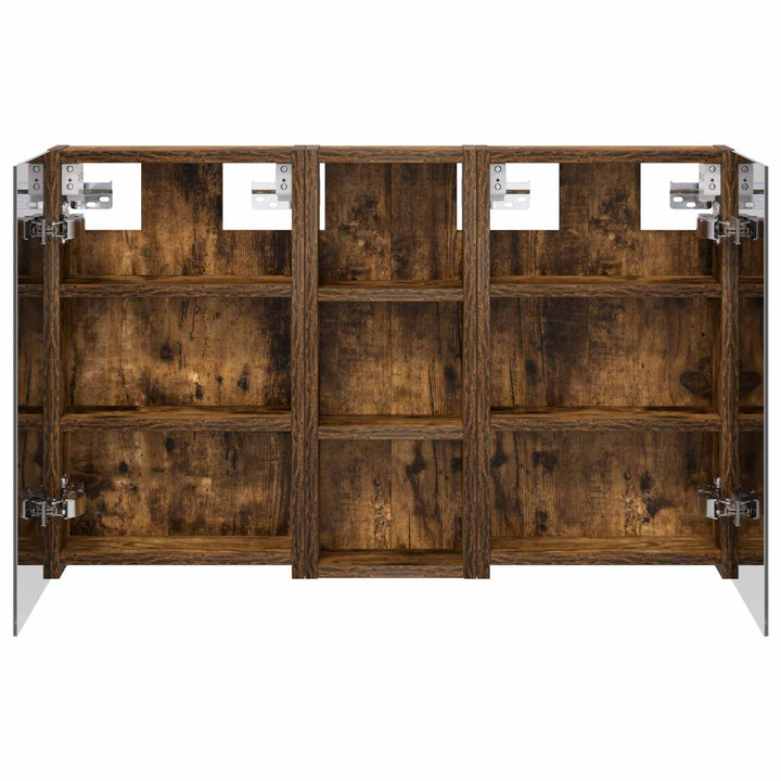 Badeværelsesskabsæt 3 pcs 80 x 10,5 x 50 cm Konstrueret træ