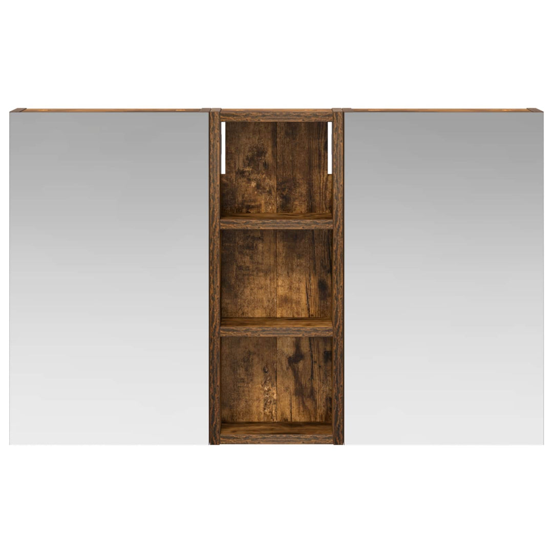 Badeværelsesskabsæt 3 pcs 80 x 10,5 x 50 cm Konstrueret træ