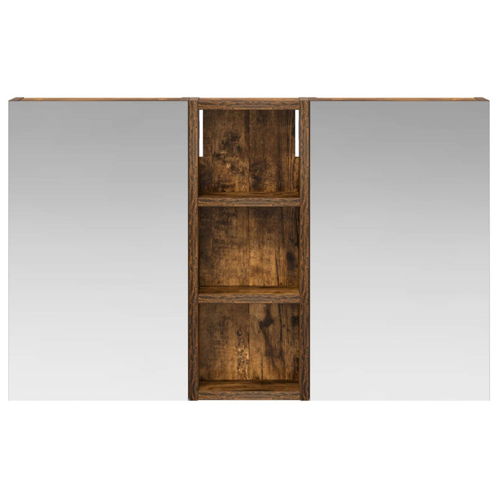 Badeværelsesskabsæt 3 pcs 80 x 10,5 x 50 cm Konstrueret træ