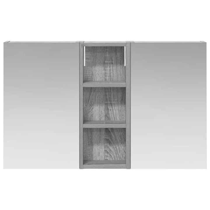 Badeværelsesskabsæt 3 stk. 80 x 10,5 x 50 cm Konstrueret træ