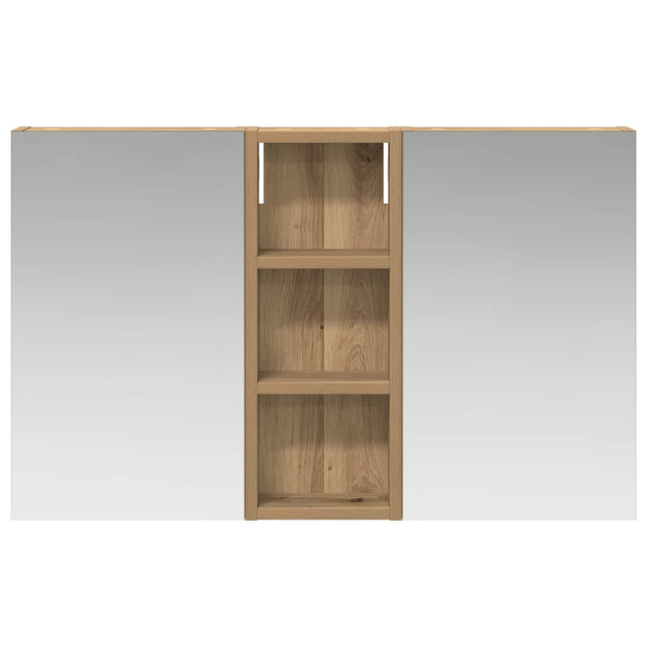 Badeværelsesskabsæt 3 pcs 80 x 10,5 x 50 cm Konstrueret træ
