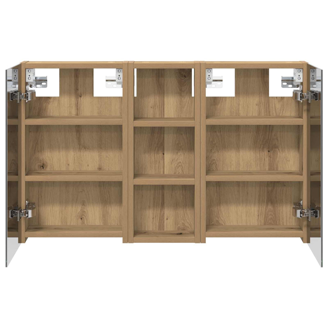 Badeværelsesskabsæt 3 pcs 80 x 10,5 x 50 cm Konstrueret træ