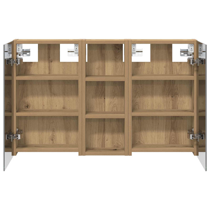 Badeværelsesskabsæt 3 pcs 80 x 10,5 x 50 cm Konstrueret træ