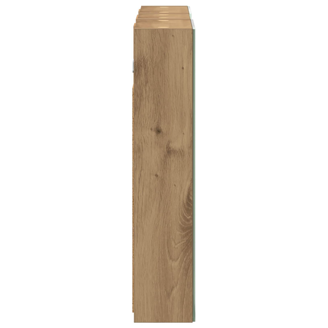 Badeværelsesskabsæt 3 pcs 80 x 10,5 x 50 cm Konstrueret træ
