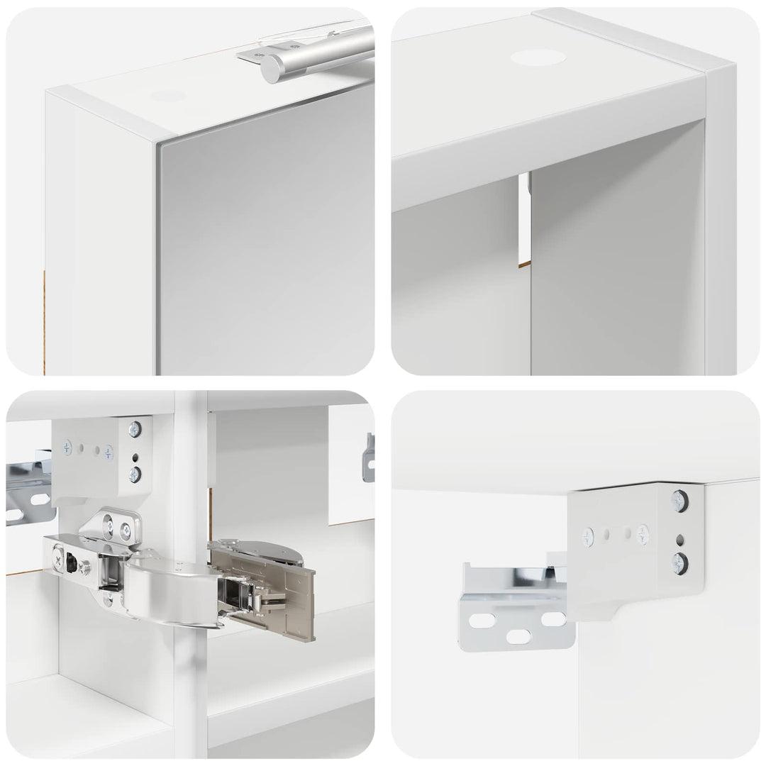 Badeværelsesskabsæt 3 pcs 80 x 10,5 x 50 cm Konstrueret træ