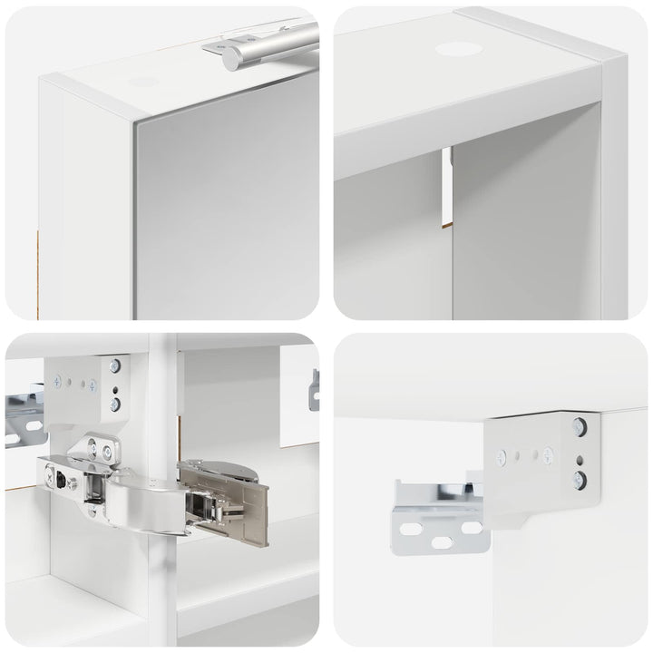 Badeværelsesskabsæt 3 pcs 80 x 10,5 x 50 cm Konstrueret træ