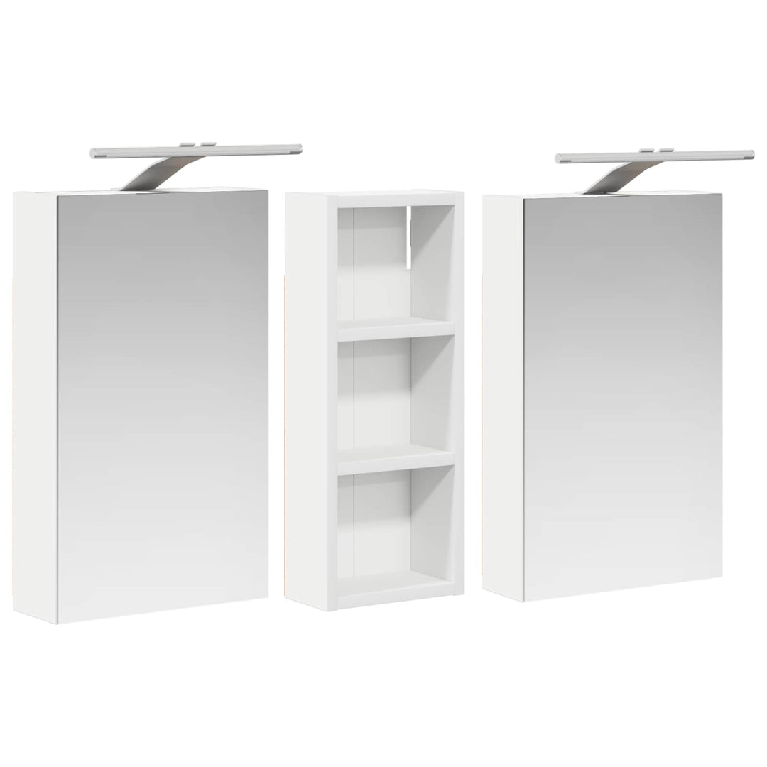 Badeværelsesskabsæt 3 pcs 80 x 10,5 x 50 cm Konstrueret træ
