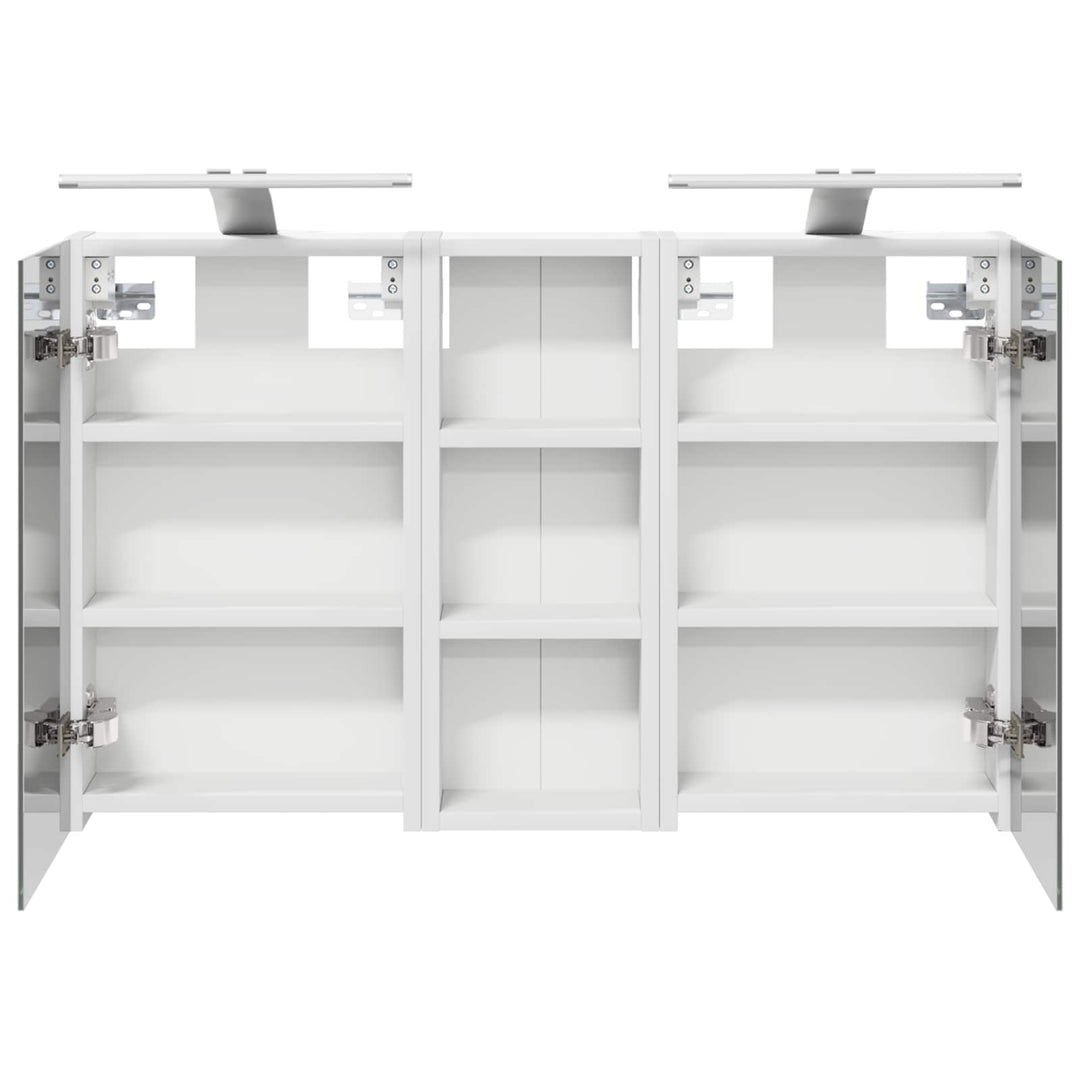 Badeværelsesskabsæt 3 pcs 80 x 10,5 x 50 cm Konstrueret træ
