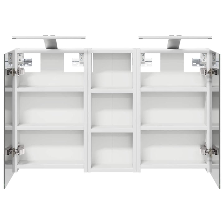 Badeværelsesskabsæt 3 pcs 80 x 10,5 x 50 cm Konstrueret træ