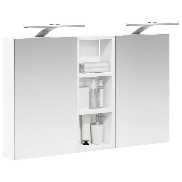 Badeværelsesskabsæt 3 pcs 80 x 10,5 x 50 cm Konstrueret træ