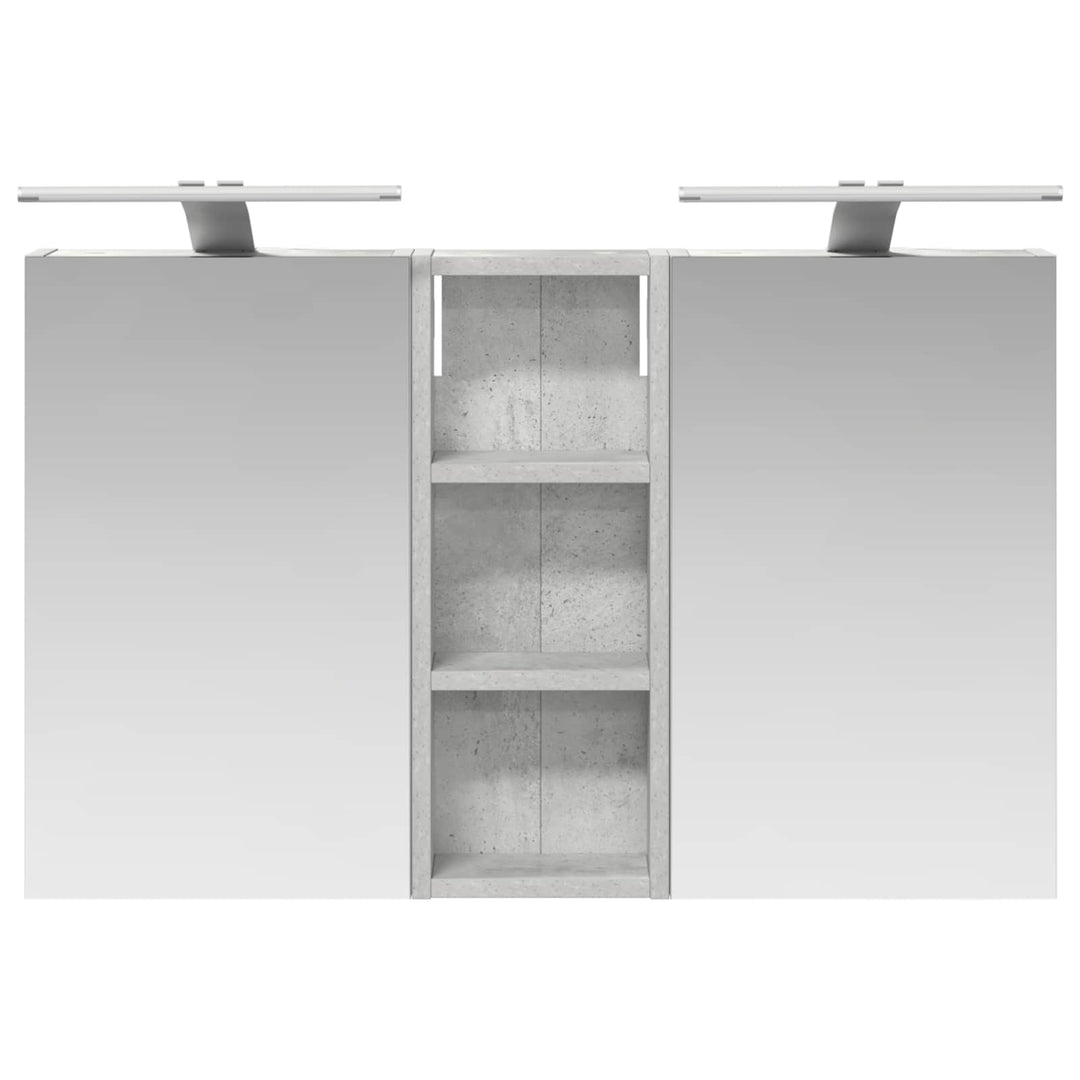 Badeværelsesskabsæt 3 stk. 80 x 10,5 x 50 cm Konstrueret træ