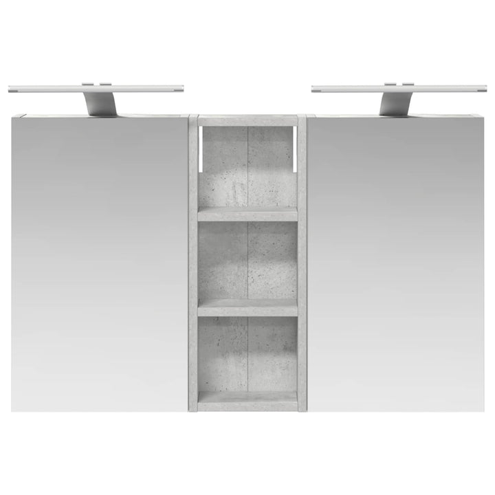 Badeværelsesskabsæt 3 stk. 80 x 10,5 x 50 cm Konstrueret træ