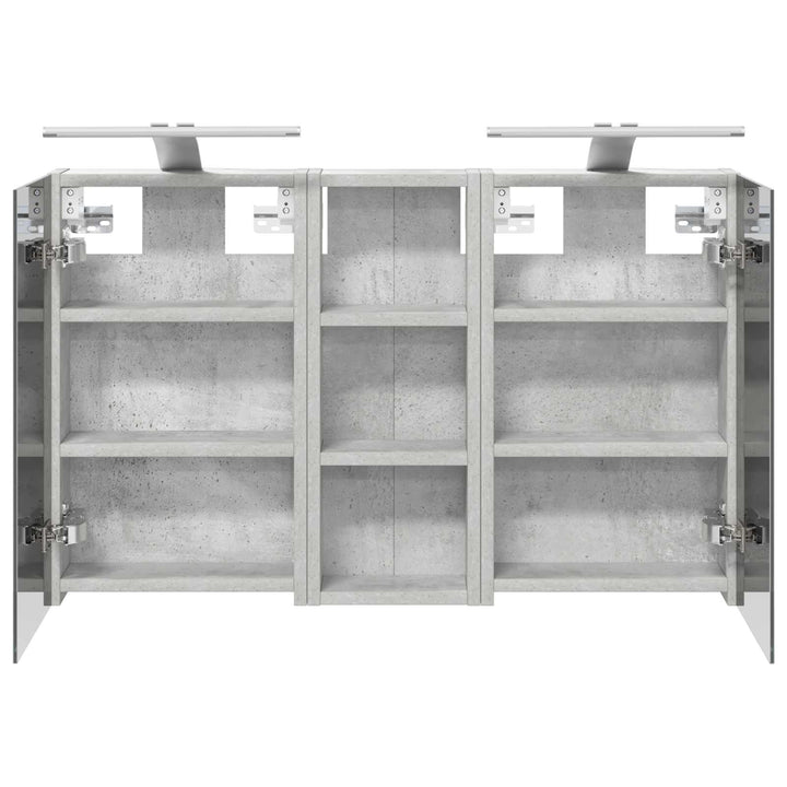 Badeværelsesskabsæt 3 stk. 80 x 10,5 x 50 cm Konstrueret træ