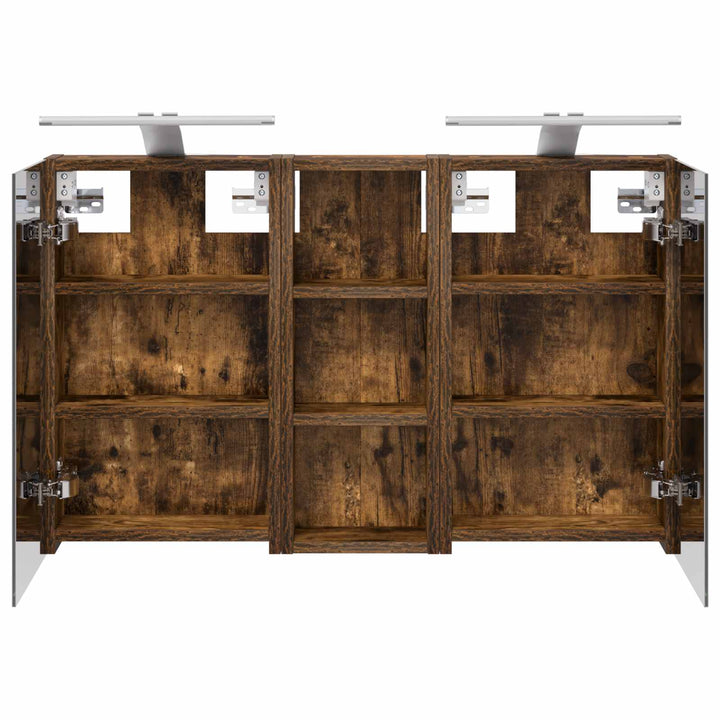 Badeværelsesskabsæt 3 pcs 80 x 10,5 x 50 cm Konstrueret træ