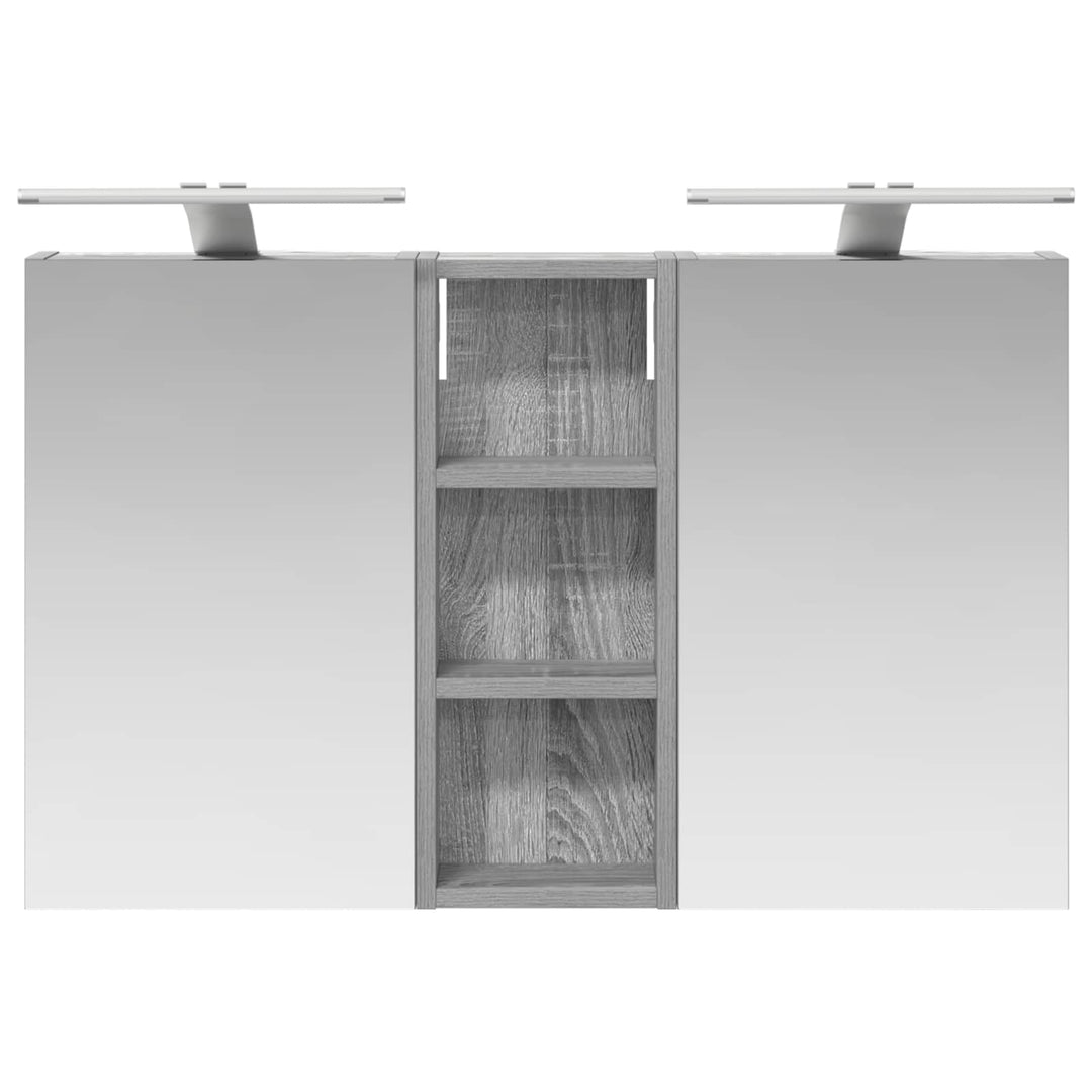 Badeværelsesskabsæt 3 pcs 80 x 10,5 x 50 cm Konstrueret træ