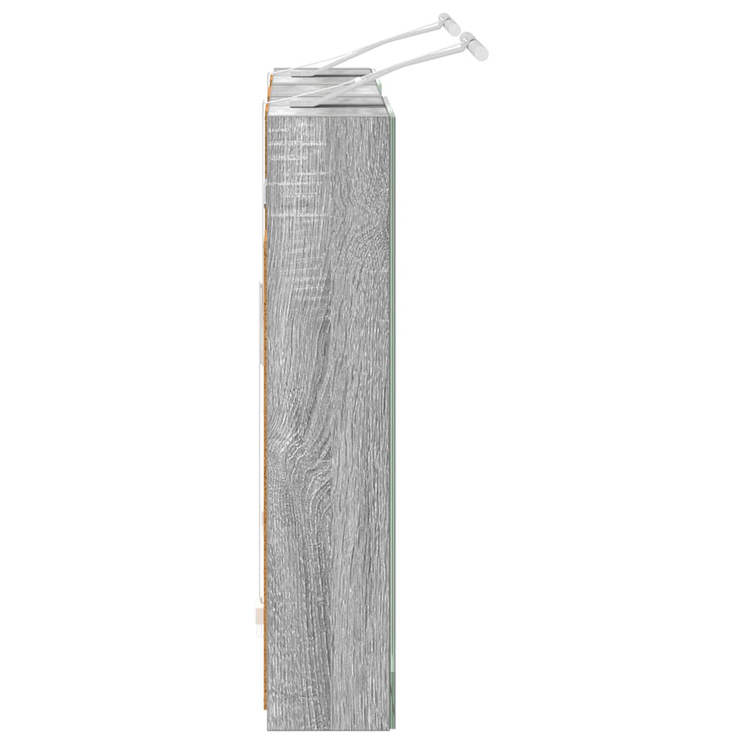 Badeværelsesskabsæt 3 pcs 80 x 10,5 x 50 cm Konstrueret træ