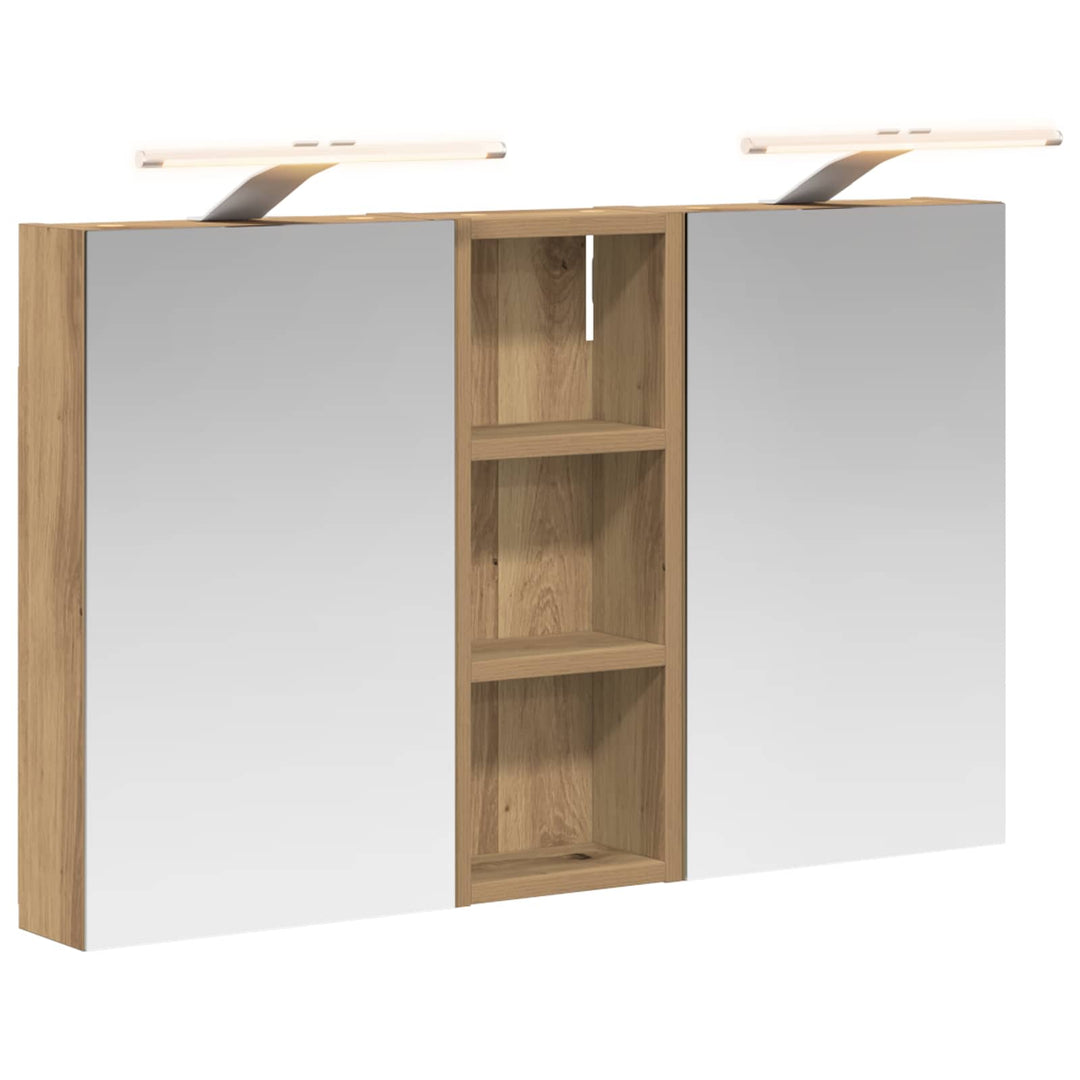 Badeværelsesskabsæt 3 pcs 80 x 10,5 x 50 cm Konstrueret træ