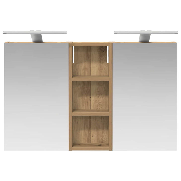 Badeværelsesskabsæt 3 pcs 80 x 10,5 x 50 cm Konstrueret træ