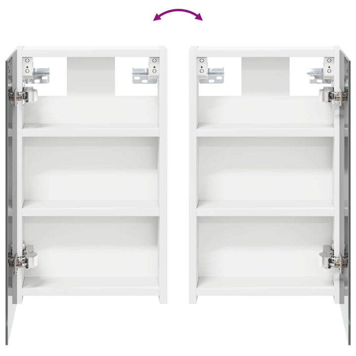 Badeværelsesskabsæt 3 pcs 90 x 10,5 x 50 cm Konstrueret træ