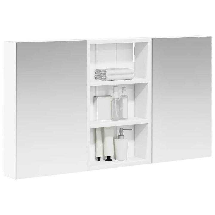 Badeværelsesskabsæt 3 pcs 90 x 10,5 x 50 cm Konstrueret træ